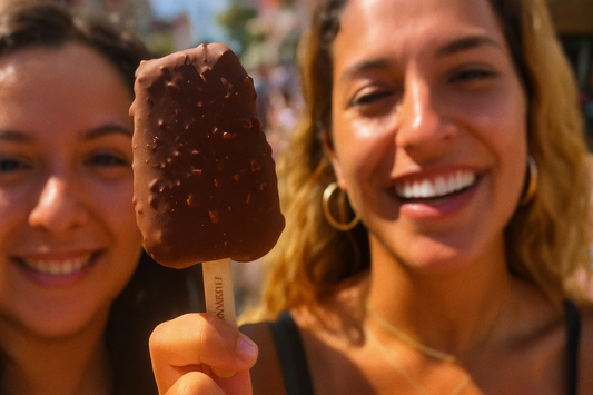 Miami locals enjoying FITbelly sugar-free ice-cream