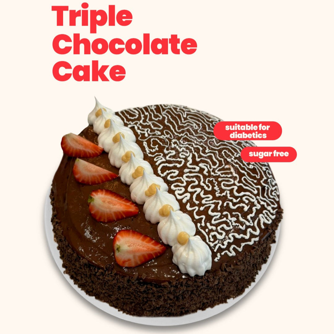 Triple Chocolate Cake - 100% Sugar-free