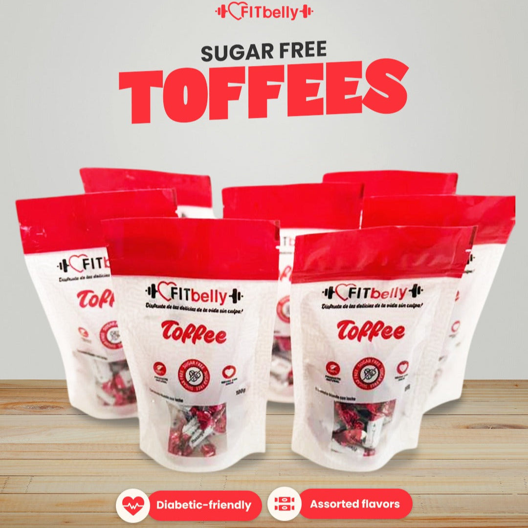 FitBelly Sugar-Free Toffees โ Gluten-Free, Diabetic-Friendly Candy in Assorted Flavors