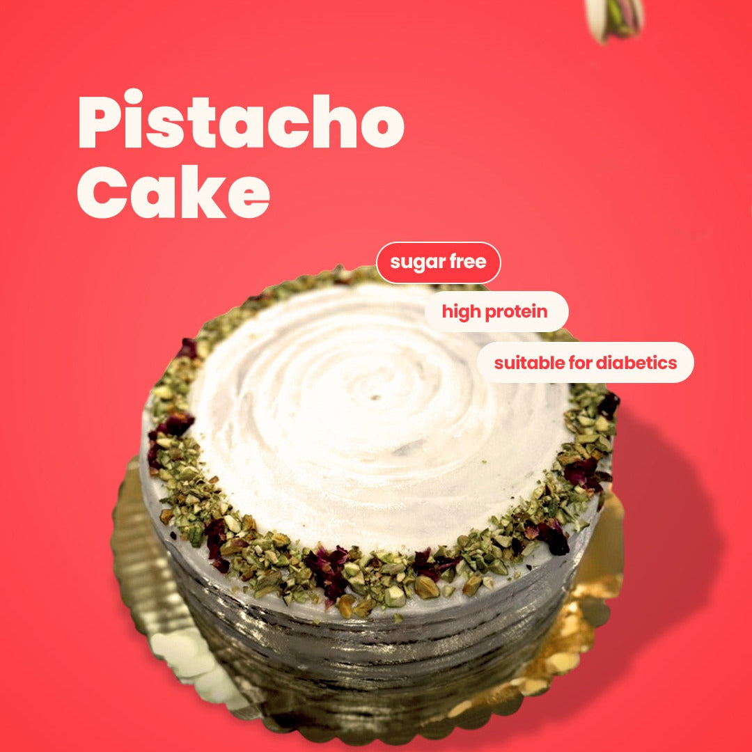 Pistachio Cake – 100% Sugar-Free & High-Protein