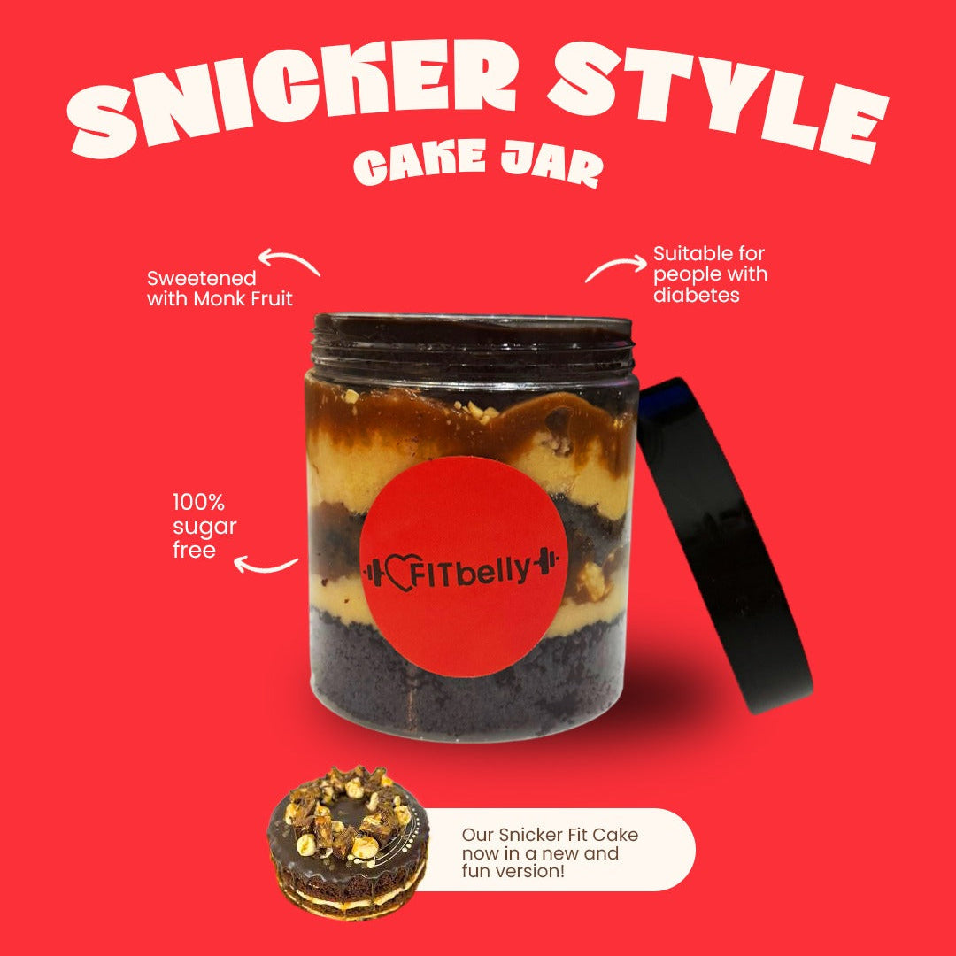 Snicker Style Chocolate Cake Jar – Sugar Free (Jar)