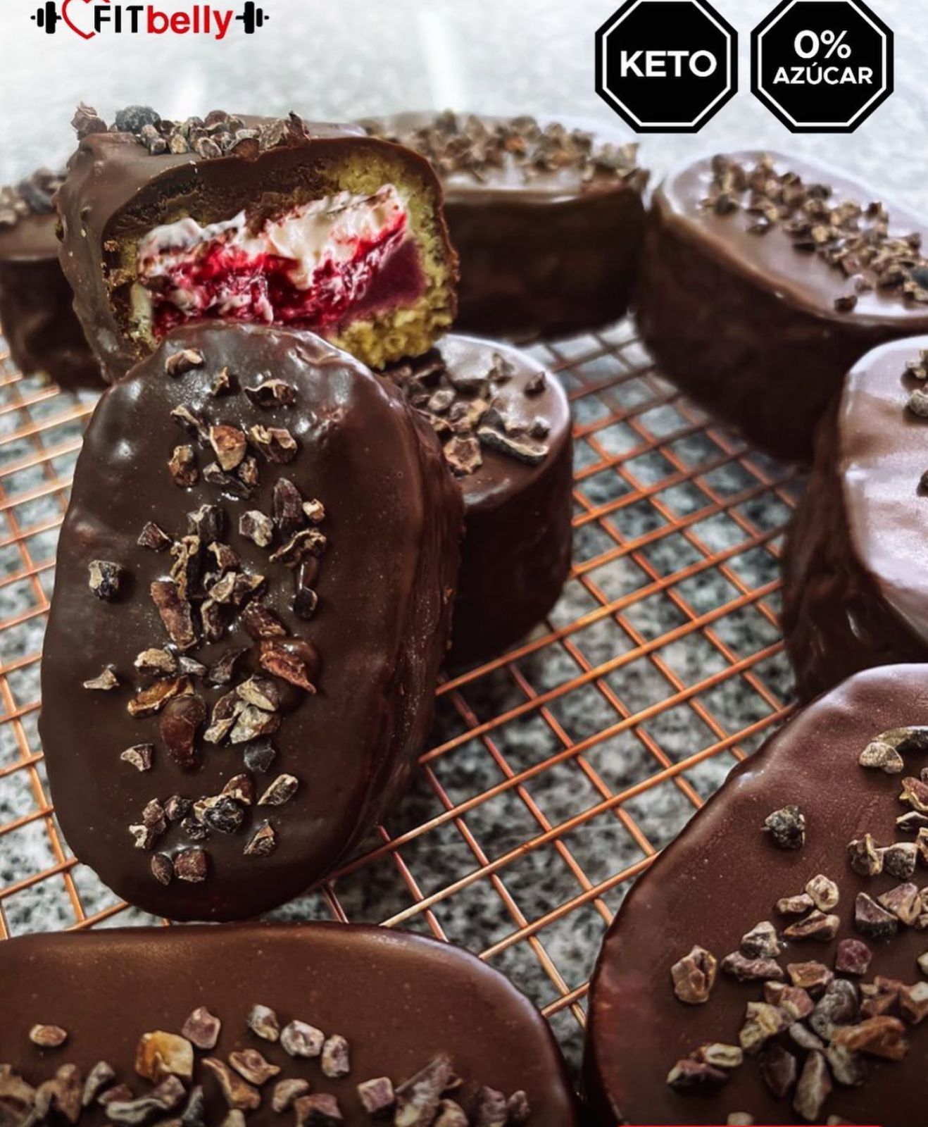 Mini Keto Meloso – Sugar-Free Strawberry Cream & Dark Chocolate