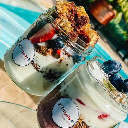 Brownie Parfait with Berries | Natural Granola & Greek Yogurt Protein